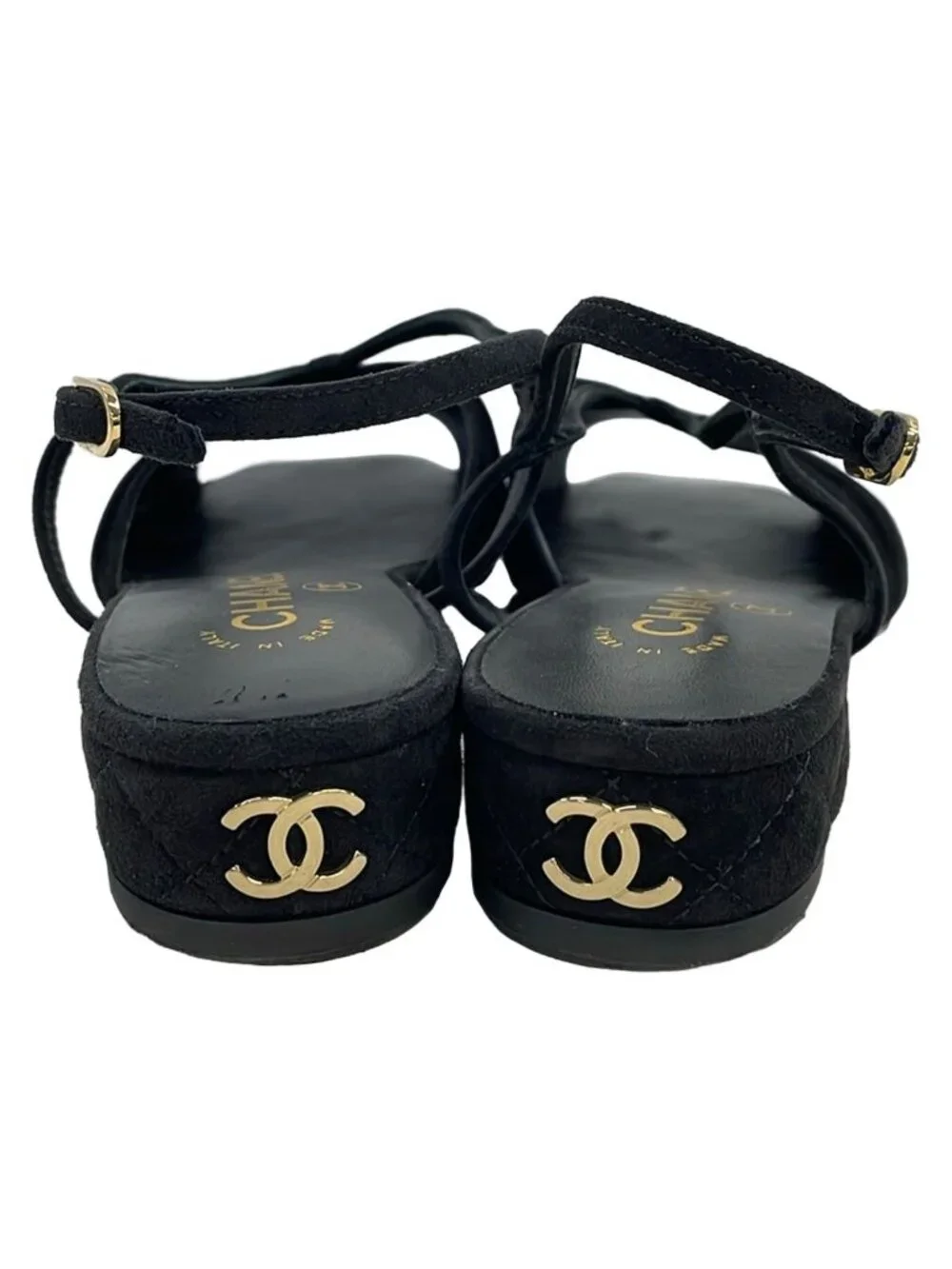 Chanel Sandals 36.5 Black